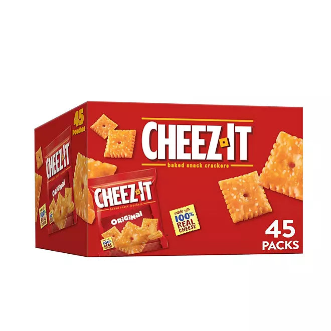 Cheez-It Baked Snack Cheese Crackers, Original 1.5 oz., 45 pk.