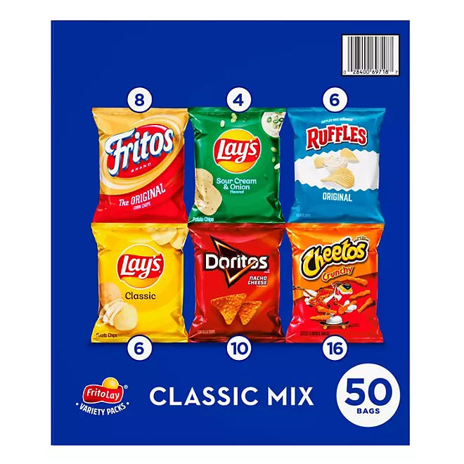 Frito-Lay Classic Mix Variety Pack 50 pk.