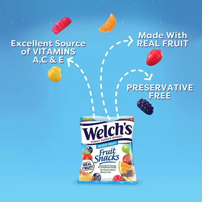 Welch's Mixed Fruit Fruit Snack (90 ct.) .8 oz Pouches