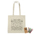 100% COTTON COLORING TOTE BAG WITH CRAYONS