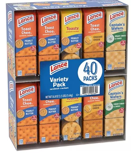 Lance Variety Pack Sandwich Crackers, 40 pk.