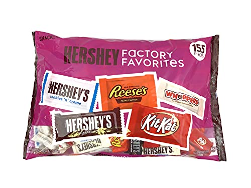 HERSHEY'S Factory Favorites Variety Pack Candy, Snack Size, 155 pcs.