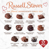 Russell Stover Valentine's Day Foil Heart Assorted Milk and Dark Chocolate Gift Box 10 oz.