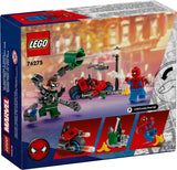 LEGO Marvel Motorcycle Chase: Spider-Man vs. Doc Ock, Buildable Toy for Kids with Stud Shooters and Web Blasters, 2 Marvel Minifigures, Super Hero Toy, Gift for Boys and Girls Aged 6 and Up, 76275