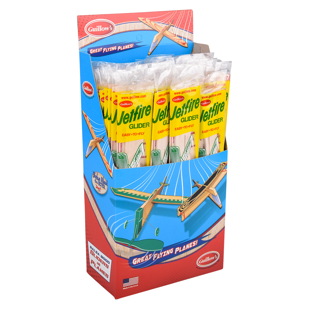 Balsa Wood Jetfire Glider 12" 48ct