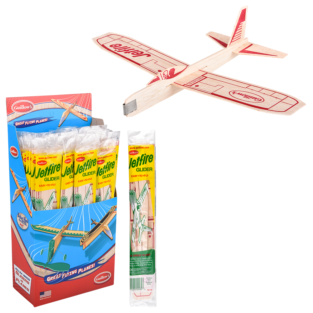 Balsa Wood Jetfire Glider 12" 48ct