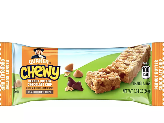 Quaker Chewy Variety Pack, Chocolate Chip and Peanut Butter Chocolate Chip 60 ct.