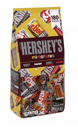 HERSHEY'S Miniatures Variety Pack Chocolate Candy, 180 pcs.