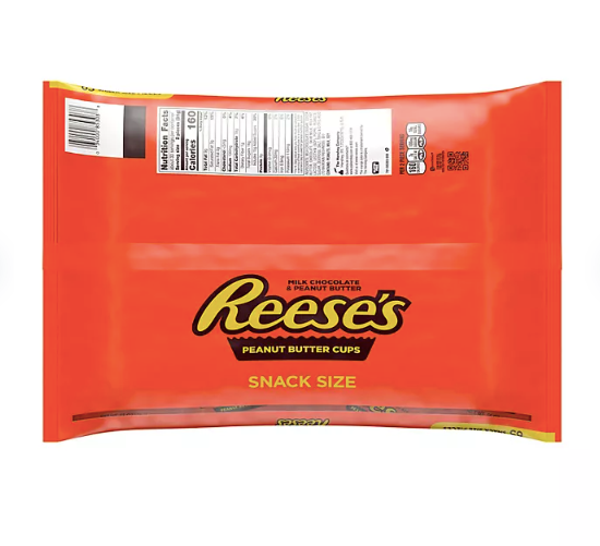 REESE'S Milk Chocolate Peanut Butter Cups, Snack Size, 65 pcs.