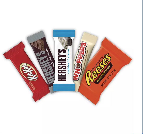 HERSHEY'S Factory Favorites Variety Pack Candy, Snack Size, 155 pcs.