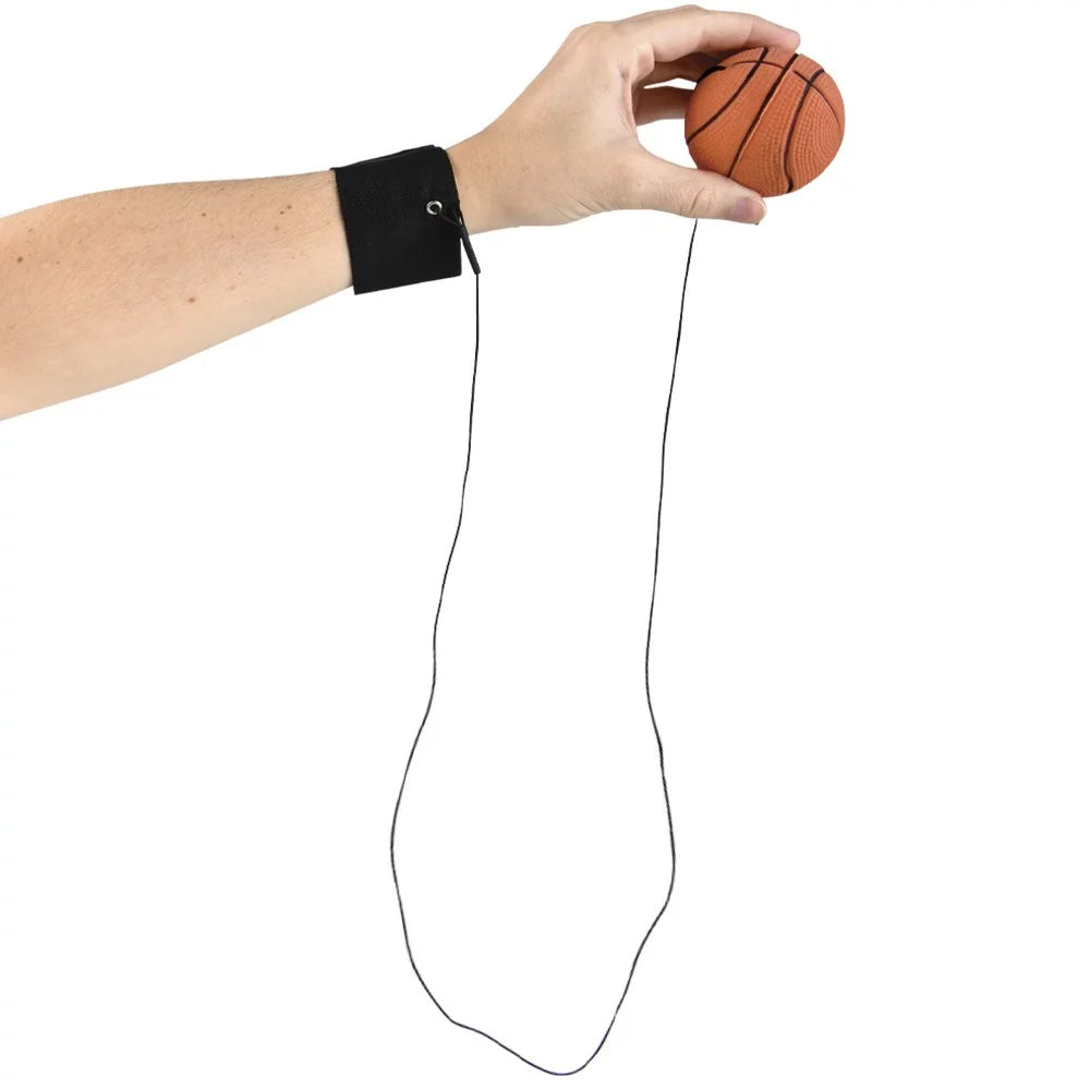 12 pc Sports Wrist Band Return Ball 2.25"