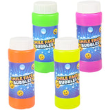 12 pc Smile Face Bubble Bottle 2oz